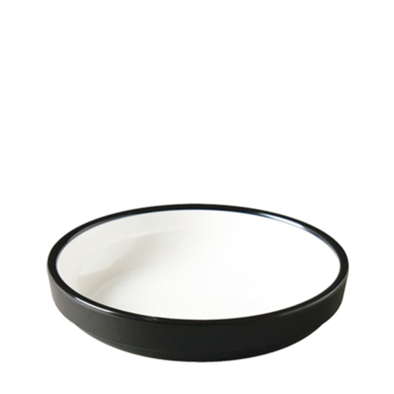 흑백투톤 굽찬기6.5 B306L	(148mm) 멜라민 업소용 식당그릇