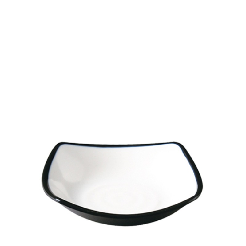 흑백투톤 신사각찬기2호 SD302L (115mm) 멜라민 업소용 식당그릇