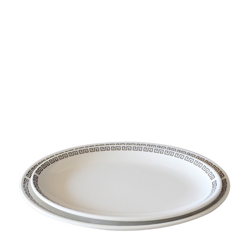 에스체인 타원형접시12 (최장 지름 310mm) 멜라민 업소용 식당그릇