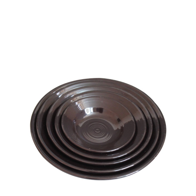 빗살무전사(브라운) 빗살날개찬기3호 (지름 138mm) 멜라민 업소용 식당그릇