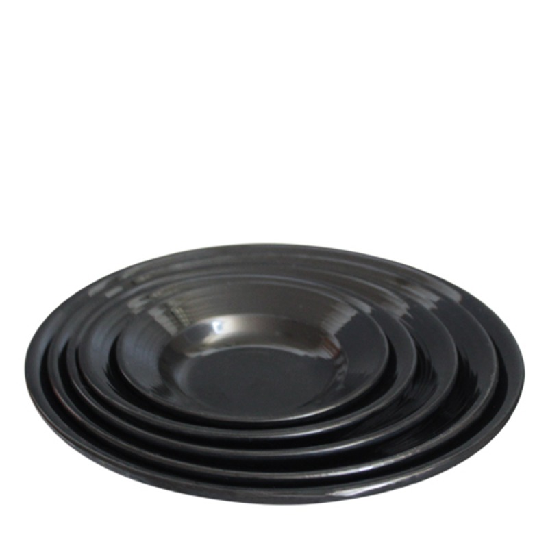 빗살무전사(블랙) 빗살날개찬기4호 (최장 지름 160mm) 멜라민 업소용 식당그릇