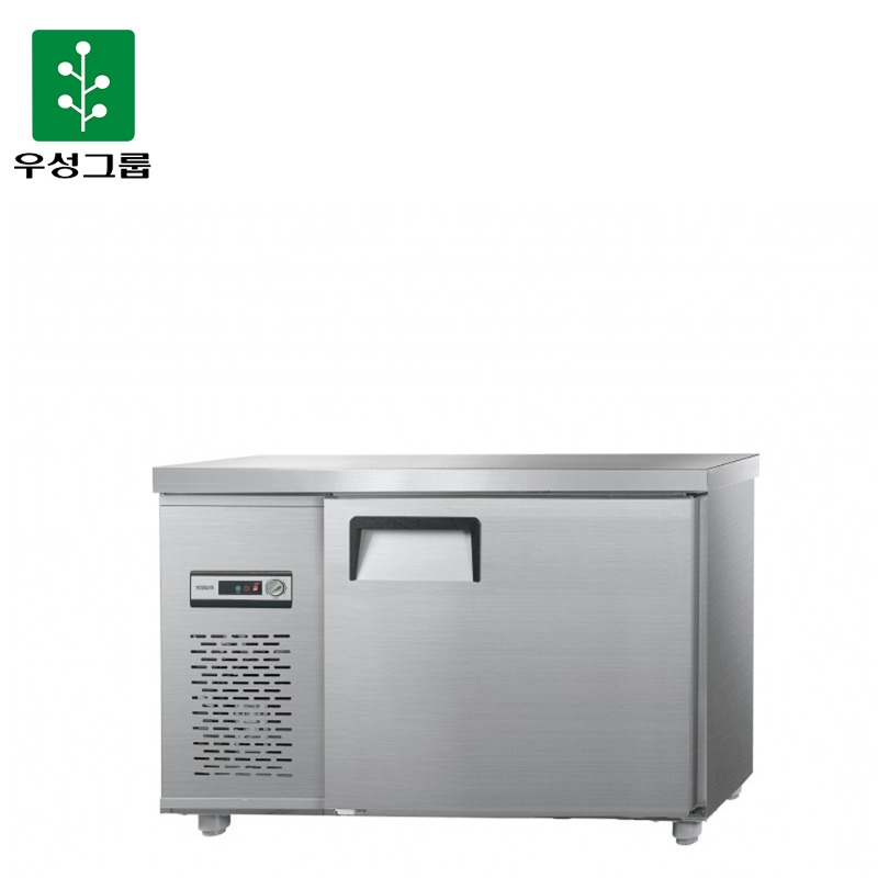 우성 직냉식 보냉 4자 테이블 올냉장 (D)500mm (내부스텐/아날로그) A/S 영업용 카페