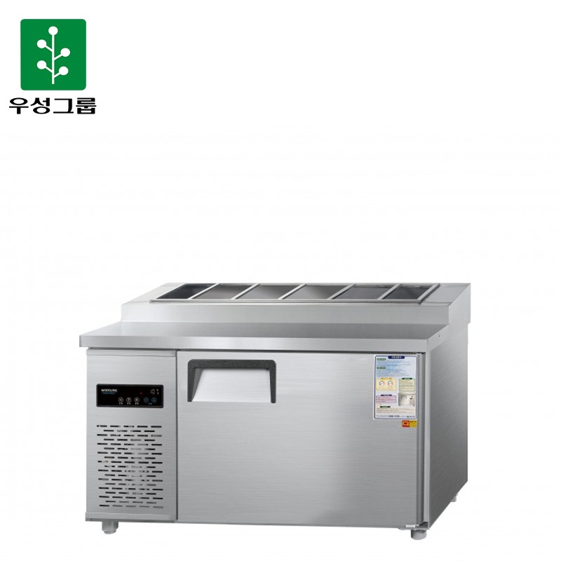 우성 직냉식 김밥테이블 3자 올냉장 (내부스텐/디지털) A/S 영업용 카페