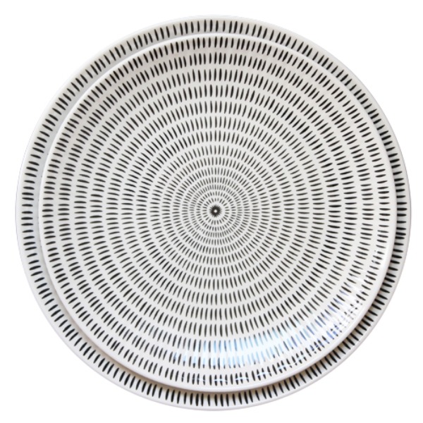 샌드라이트 줄무늬원형접시11 멜라민 업소용 식당그릇
