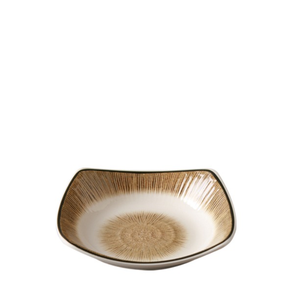 카푸치노 줄무늬사각찬기2호 멜라민 업소용 식당그릇