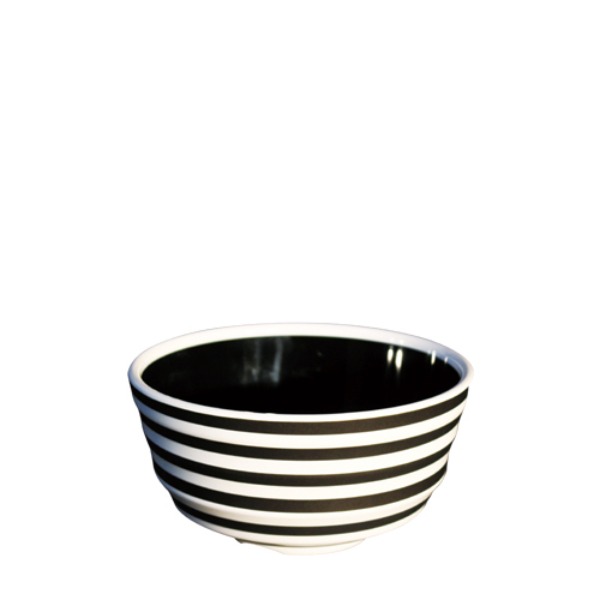 흑백줄무늬 가락기中 B524 멜라민 업소용 식당그릇