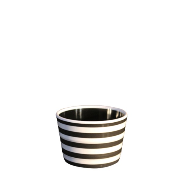 흑백줄무늬 모밀공기中 멜라민 업소용 식당그릇