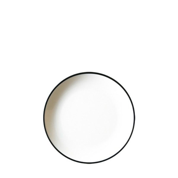 흑백투톤 원형접시8 D1108L (200mm) 멜라민 업소용 식당그릇