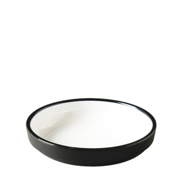 흑백투톤 굽찬기5.5 B305L	(130mm) 멜라민 업소용 식당그릇