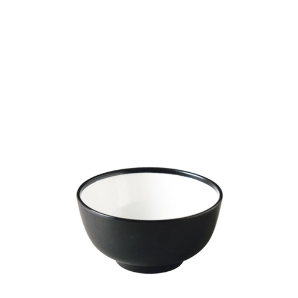 흑백투톤 공기 B523 (110mm) 멜라민 업소용 식당그릇