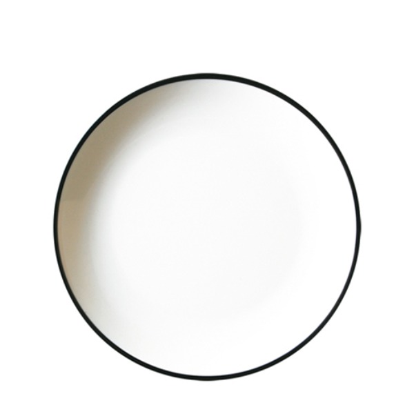 흑백투톤 원형접시13 D1113L (325mm) 멜라민 업소용 식당그릇