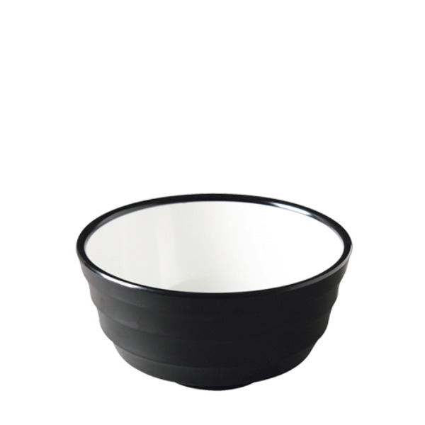 흑백투톤 가락기 B524	(170mm) 멜라민 업소용 식당그릇