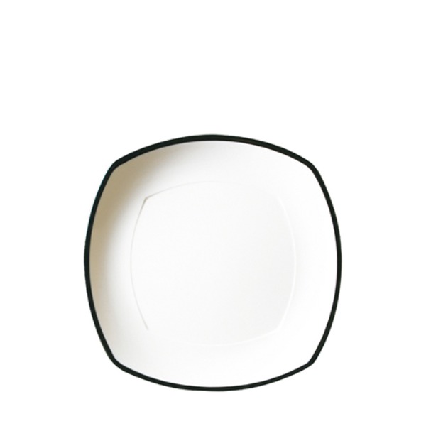 흑백투톤 사각접시10 D3110L (242mm) 멜라민 업소용 식당그릇