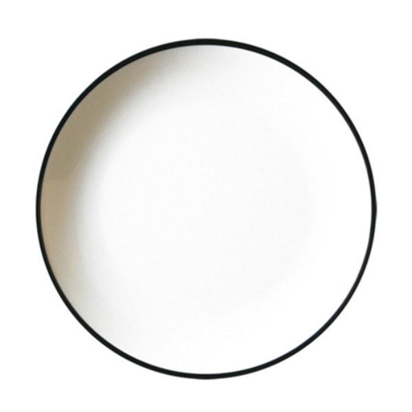 흑백투톤 원형접시16 D1116L (400mm) 멜라민 업소용 식당그릇