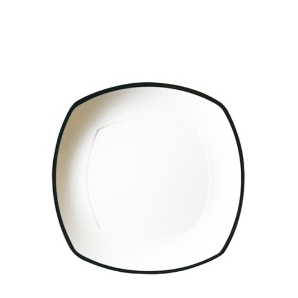 흑백투톤 사각접시11 D3111L (270mm) 멜라민 업소용 식당그릇