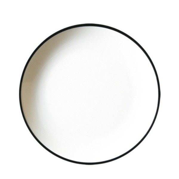 흑백투톤 원형접시14 D1114L (355mm) 멜라민 업소용 식당그릇