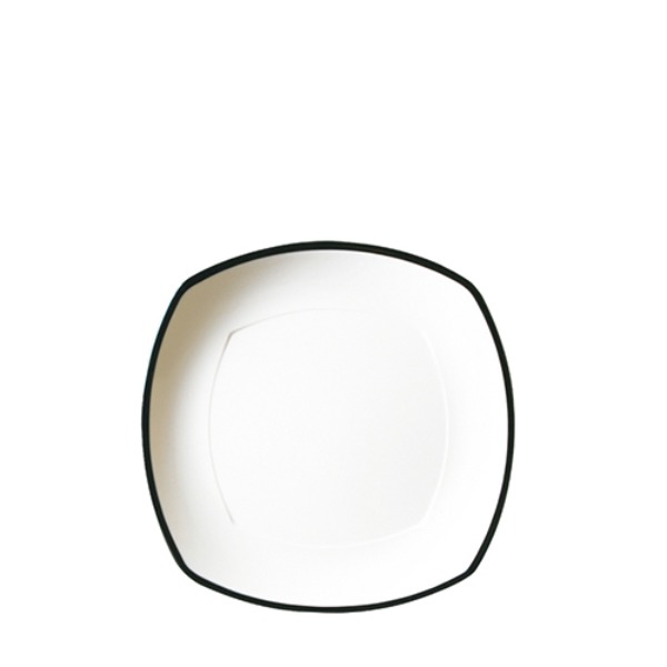 흑백투톤 사각접시9 D3109L (215mm) 멜라민 업소용 식당그릇