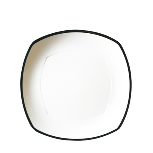 흑백투톤 사각접시13 D3113L (320mm) 멜라민 업소용 식당그릇