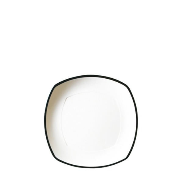 흑백투톤 사각접시8 D3108L (198mm) 멜라민 업소용 식당그릇