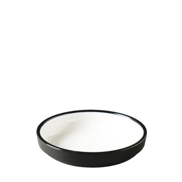 흑백투톤 굽찬기3.5 B303L	(90mm) 멜라민 업소용 식당그릇