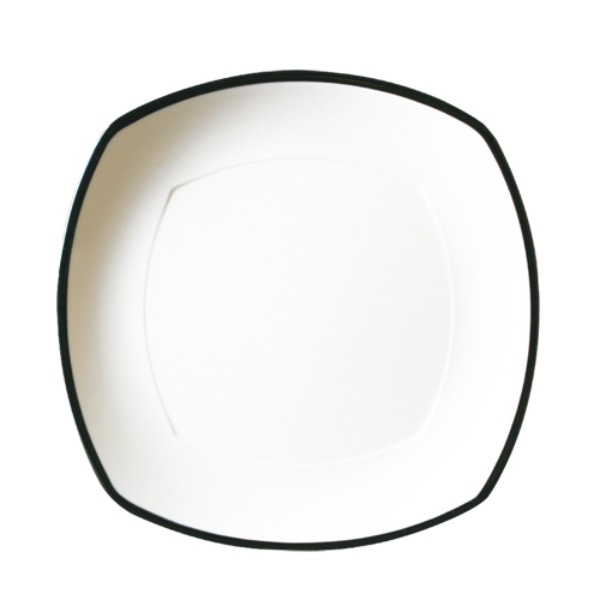 흑백투톤 사각접시16 D3116L (405mm) 멜라민 업소용 식당그릇