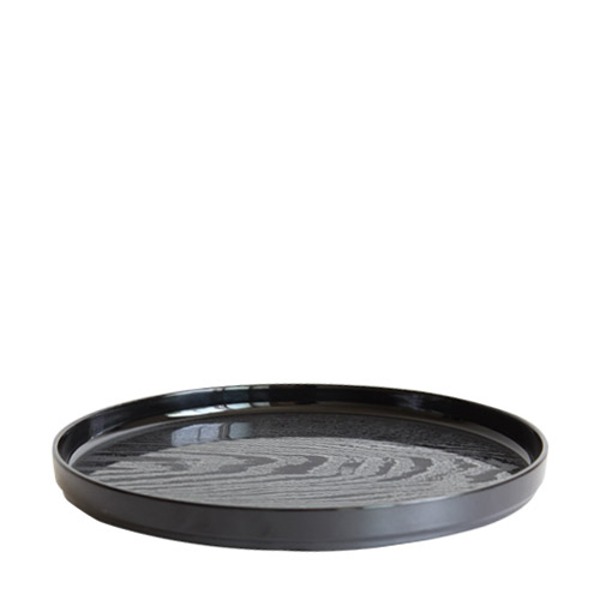 우드쟁반 우드원형쟁반13인치(블랙) (지름 330mm) 멜라민 업소용 식당그릇