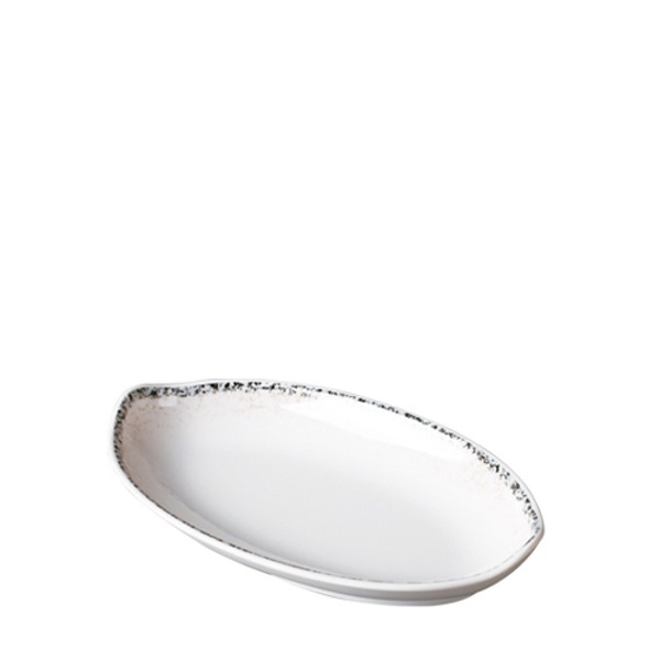 화이트마블 배타원접시中 (최장 지름 215mm) 멜라민 업소용 식당그릇