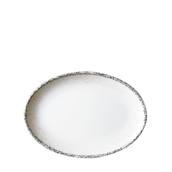 화이트마블 타원접시14인치 (지름 360mm) 멜라민 업소용 식당그릇