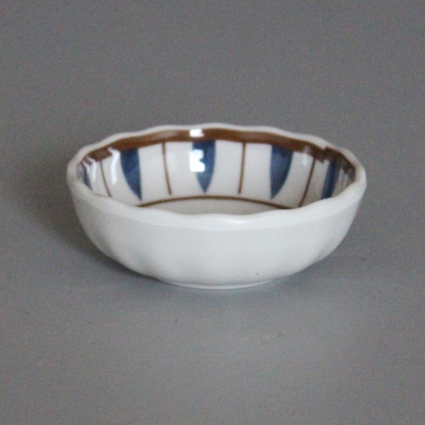 네이비마로 줄무늬원형찬기 (지름 89mm) 멜라민 업소용 식당그릇