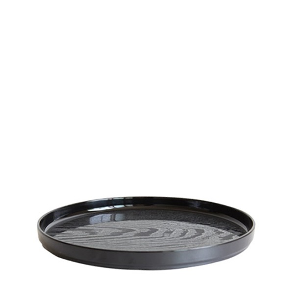 우드쟁반 우드원형쟁반12인치(블랙) (지름 300mm) 멜라민 업소용 식당그릇