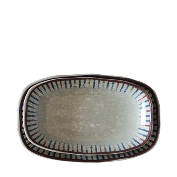 시스노우 웰빙골든직사각접시2호 (최장 지름 180mm) 멜라민 업소용 식당그릇