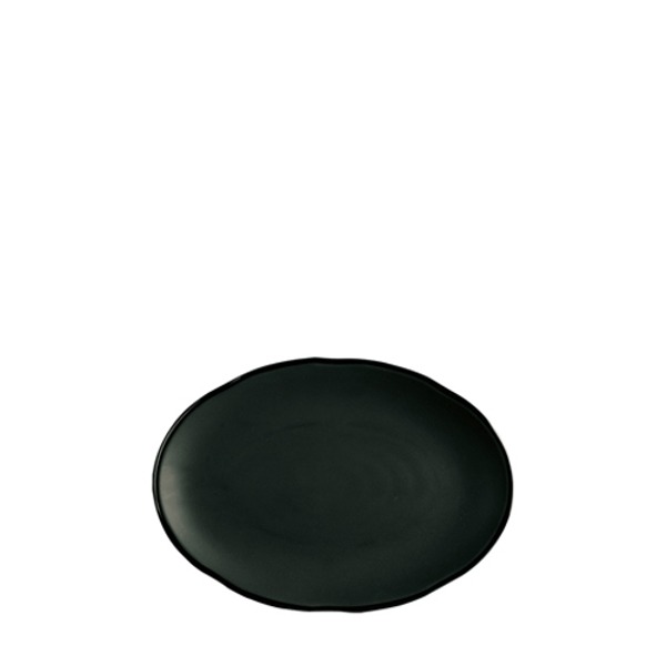 블랙토기 타원접시8인치 (지름 205mm) 멜라민 업소용 식당그릇
