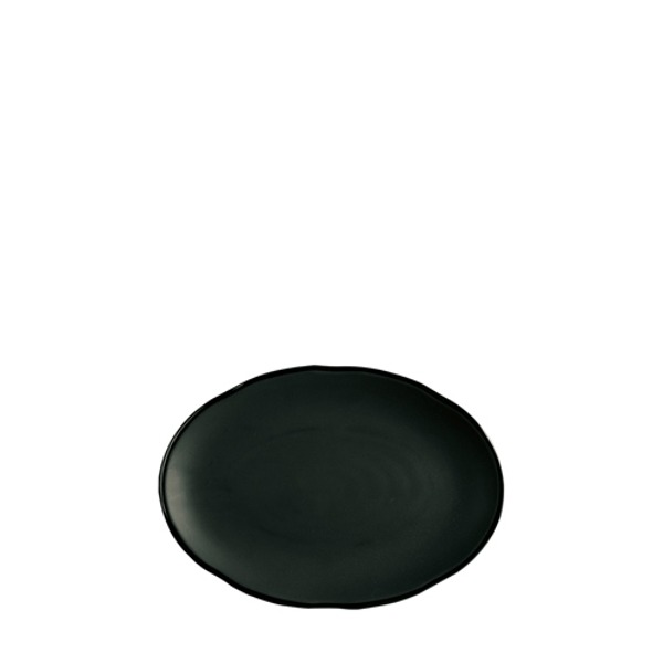 블랙토기 타원접시6인치 (지름 182mm) 멜라민 업소용 식당그릇