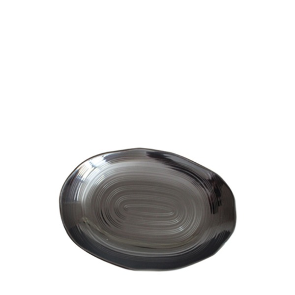 빗살무전사(블랙) 빗살타원접시9인치 (최장 지름 226mm) 멜라민 업소용 식당그릇