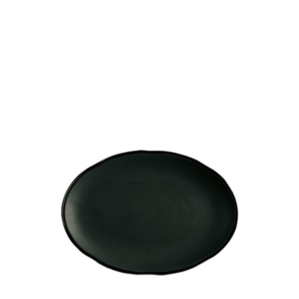 블랙토기 타원접시10인치 (지름 255mm) 멜라민 업소용 식당그릇