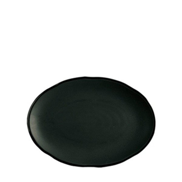 블랙토기 타원접시16인치 (지름 410mm) 멜라민 업소용 식당그릇