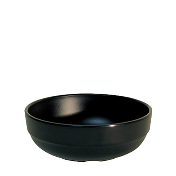 블랙토기 굽8볼 (지름 195mm) 멜라민 업소용 식당그릇
