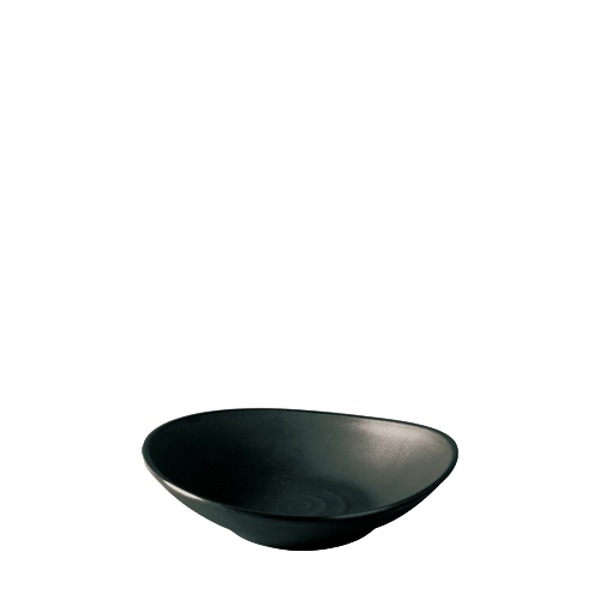 블랙토기 웨이브찬기3.5인치 (최장 지름 103mm) 멜라민 업소용 식당그릇