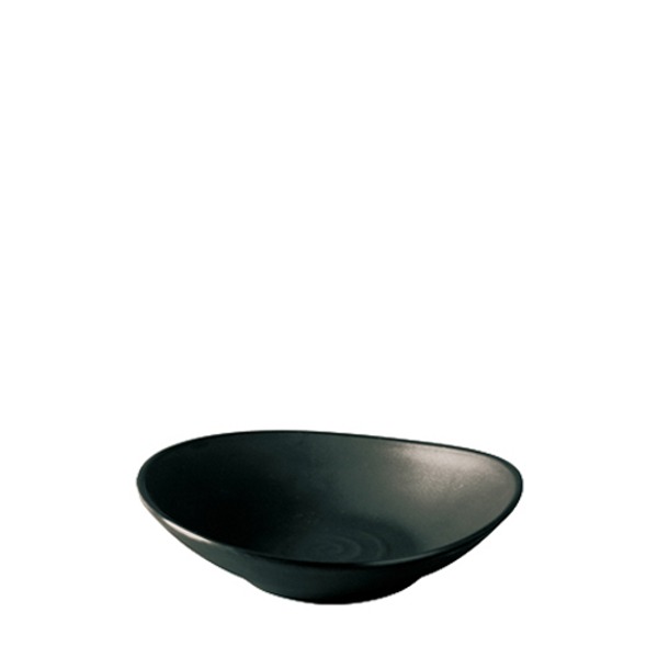 블랙토기 웨이브찬기5.5인치 (최장 지름 145mm) 멜라민 업소용 식당그릇