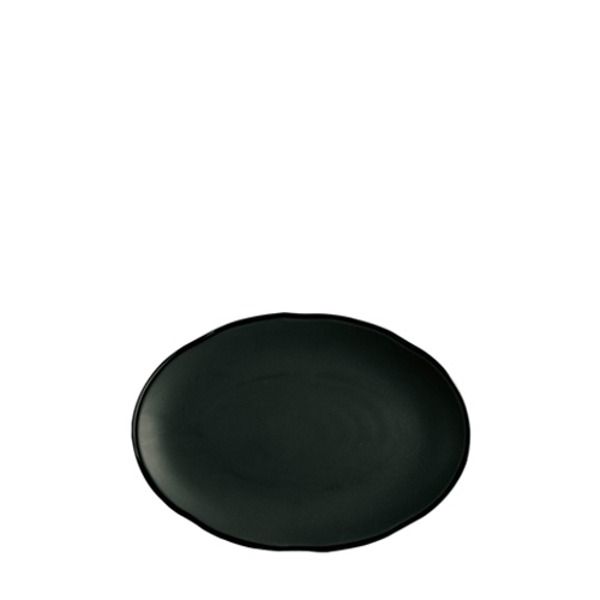 블랙토기 타원접시9인치 (지름 230mm) 멜라민 업소용 식당그릇
