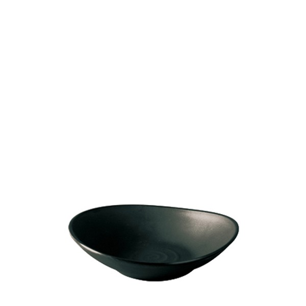 블랙토기 웨이브찬기4.5인치 (최장 지름 124mm) 멜라민 업소용 식당그릇
