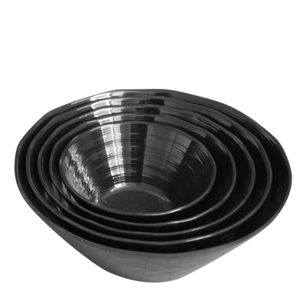빗살무전사(블랙) 빗살안전볼3호 (지름 180mm) 멜라민 업소용 식당그릇