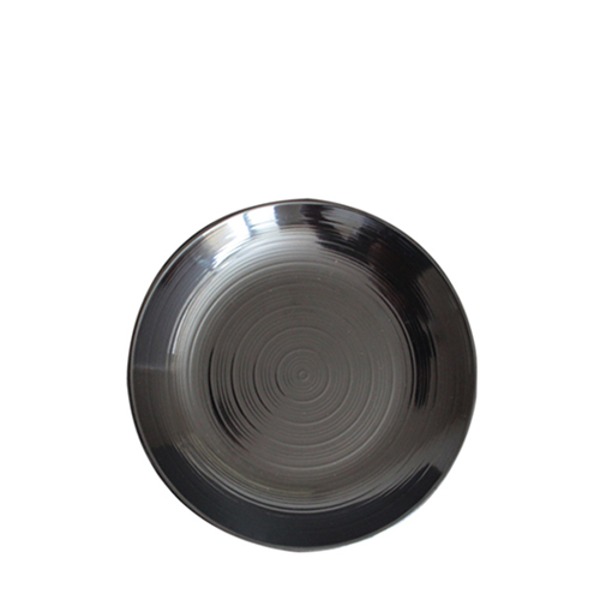 빗살무전사(블랙) 빗살원형접시8인치 (지름 335mm) 멜라민 업소용 식당그릇