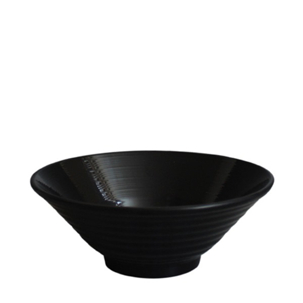 빗살무전사(블랙) 빗살V면기2호 (지름 222mm) 멜라민 업소용 식당그릇