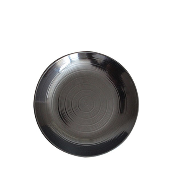 빗살무전사(블랙) 빗살원형접시9인치 (지름 228mm) 멜라민 업소용 식당그릇