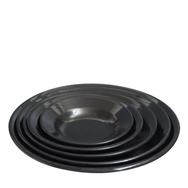 빗살무전사(블랙) 빗살날개찬기1호 (최장 지름 97mm) 멜라민 업소용 식당그릇