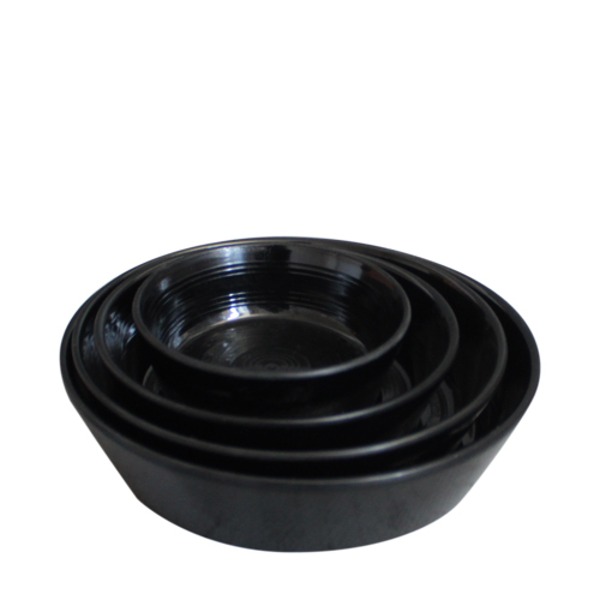 빗살무전사(블랙) 빗살깊은원찬기4호 (지름 160mm) 멜라민 업소용 식당그릇