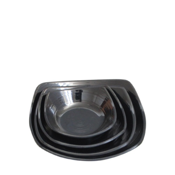 빗살무전사(블랙) 빗살사각찬기1호 (최장 지름 95mm) 멜라민 업소용 식당그릇