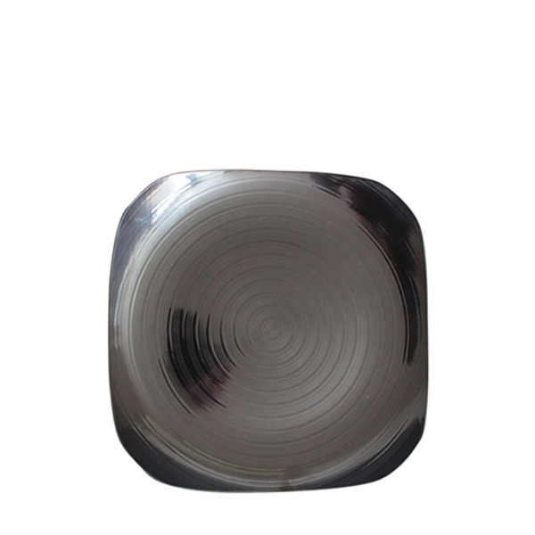 빗살무전사(블랙) 빗살사각접시11인치 (최장 지름 270mm) 멜라민 업소용 식당그릇