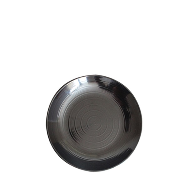 빗살무전사(블랙) 빗살원형접시6.5인치 (지름 165mm) 멜라민 업소용 식당그릇